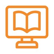 Icon Computer mit Buch